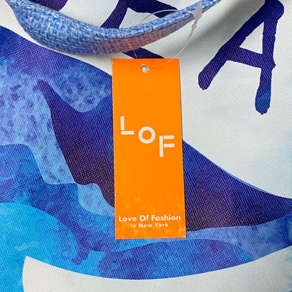 LOF Let's Run Away to the Sea Whale Print Tote Bag - Picture 7 of 7